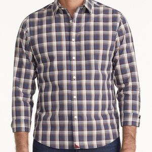 UNTUCKit Wrinkle Free Barossa Plaid Button Front Long Sleeve Shirt, Size XXL